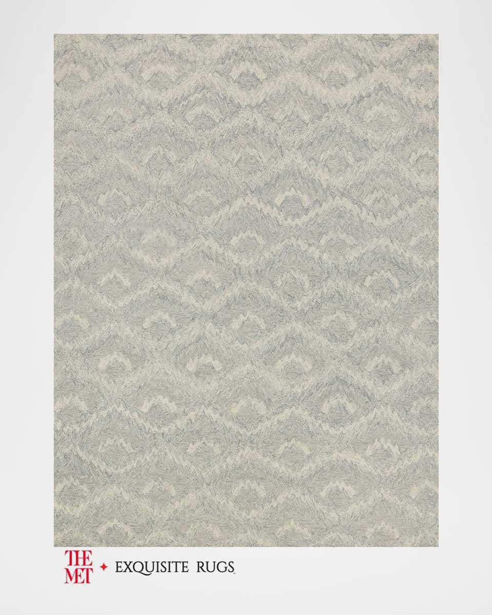Bargello Hand-Tufted Gray Rug, 9' x 12'